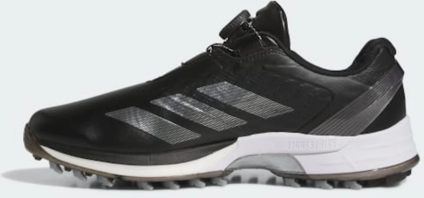 阿迪达斯 Adizero ZG 无钉高尔夫鞋 黑色/银色/铁金属色 JS1768 Details for 阿迪达斯 Adizero ZG 无钉高尔夫鞋 黑色/银色/铁金属色 JS1768