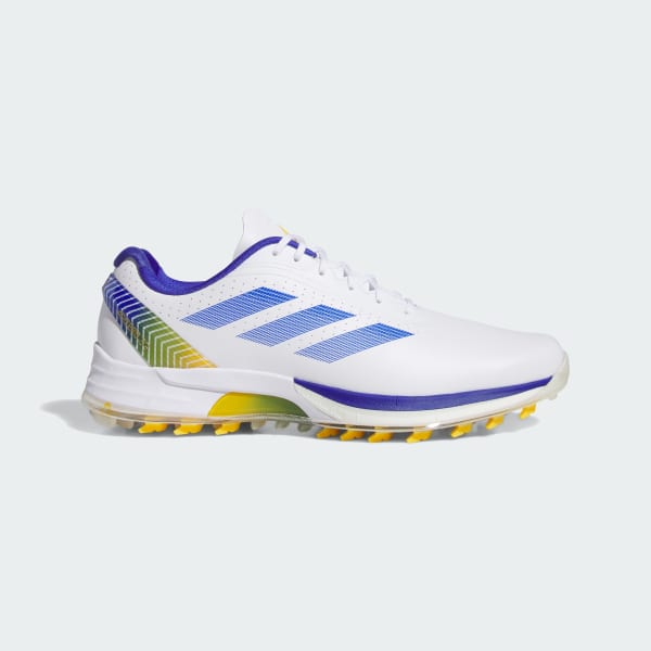 Adidas Adizero ZG Spikeless Golf Shoes Cloud White/Lucid Blue/Crew Yellow