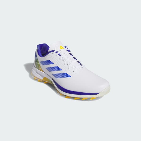 Adidas Adizero ZG Spikeless Golf Shoes Cloud White/Lucid Blue/Crew Yellow 圖 4