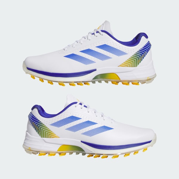 Adidas Adizero ZG Spikeless Golf Shoes Cloud White/Lucid Blue/Crew Yellow 圖 7