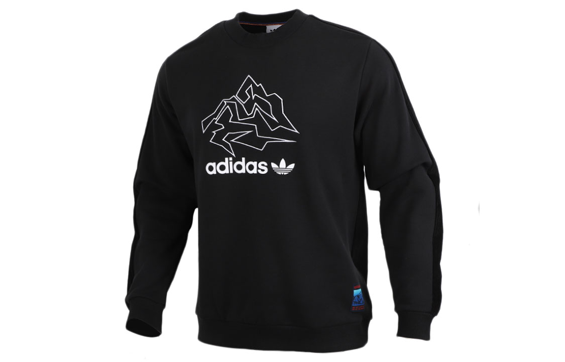 adidas Adv Crew Logo Casual Pullover Sweatshirt Black - Sportswear GV0925