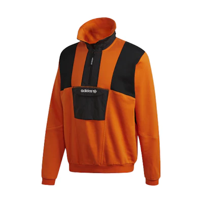 adidas ADV Field Half-Zip Orange Yellow Sweatshirt Jacket GD5574