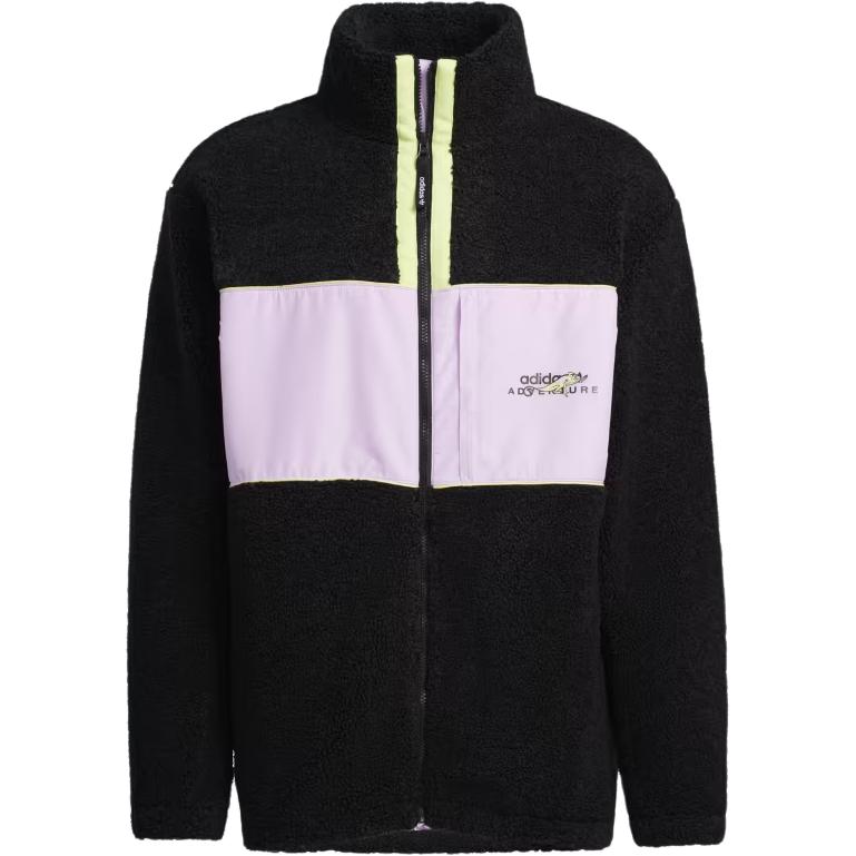 adidas Adventure Retro Logo Colorblock Jacket Black Mens GP1869