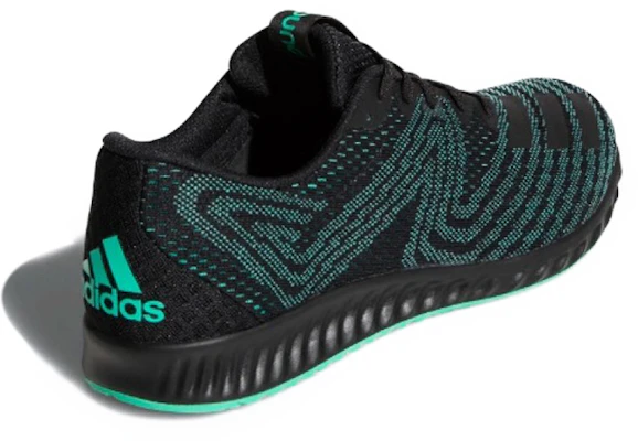 adidas Aerobounce pr 舒適 透氣 低筒 跑步鞋 男款 黑綠 Shop adidas Aerobounce pr 舒適 透氣 低筒 跑步鞋 男款 黑綠