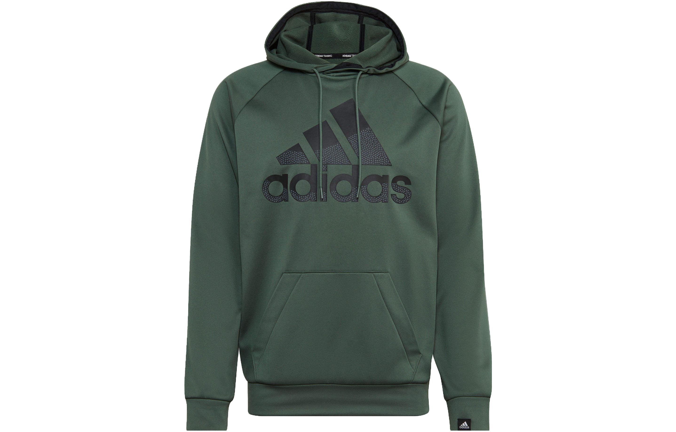 adidas Aeroready Game And Go Big Logo Green Hoodie Long Sleeve HK9830