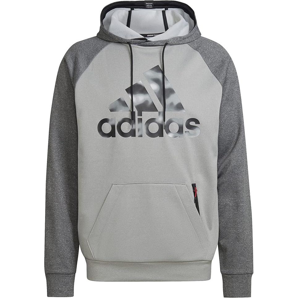 adidas Aeroready Game And Go Camo Logo Hoodie Grey HK9837