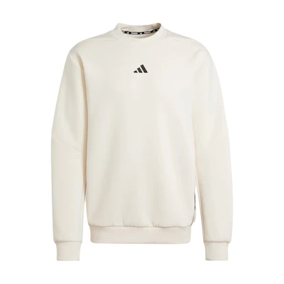 adidas AEROREADY Training Crew Sweatshirt White Long-Sleeve Pullover JJ4644