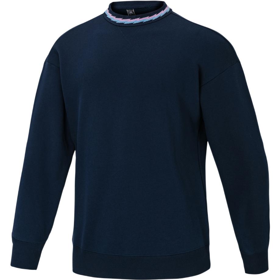 adidas AFC LS CR Navy Blue Loose Fit Crewneck Sweatshirt Mens HF4036
