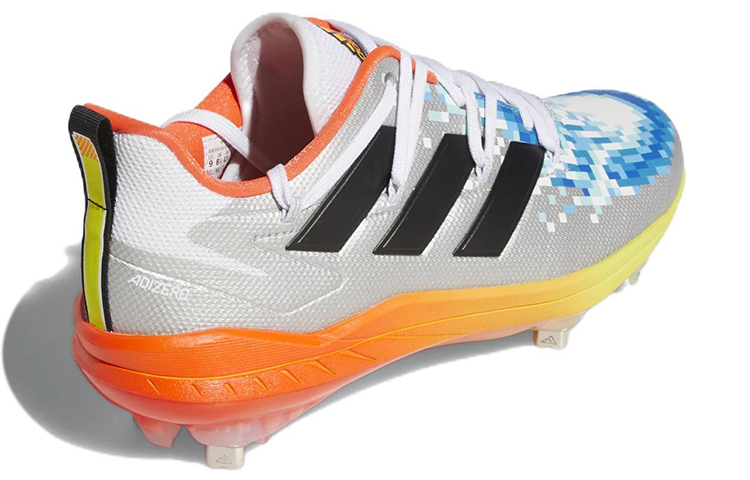 Shop adidas Adizero Afterburner 8 Cleats 低筒抗磨訓練鞋 白藍橙