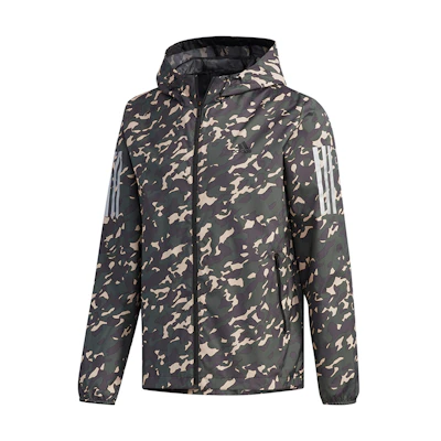 adidas AI WB Camo Full-Zip Hoodie Jacket - Dark Earth Brown EH3801