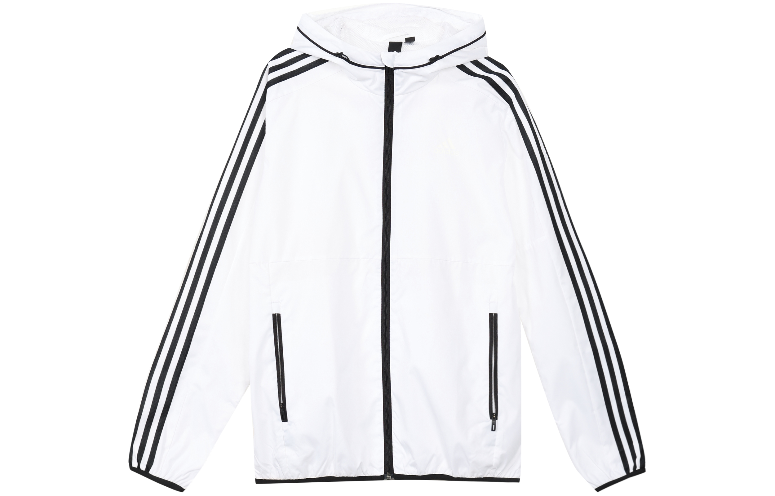 adidas AI WB Classic Striped Hoodie Jacket White - EH3806