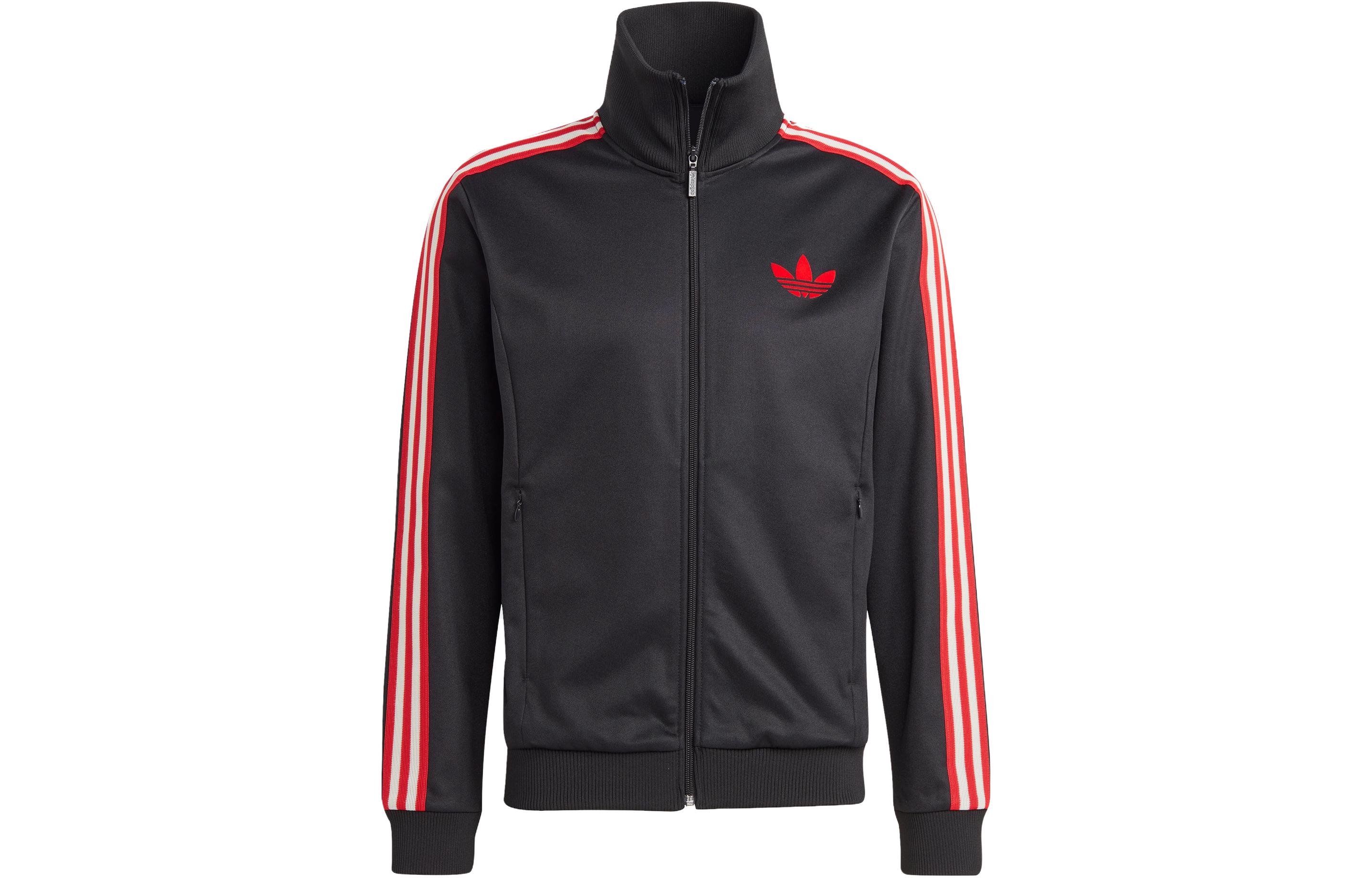 adidas AJAX Amsterdam OG Logo Striped Retro Track Jacket Black - Long Sleeve IN4719
