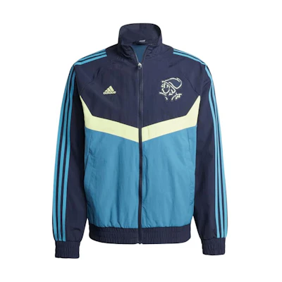 adidas Ajax Amsterdam SS24 Logo Striped Zip-Up Track Jacket Navy/White IT4210