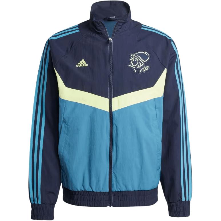 adidas Ajax Amsterdam SS24 Logo Striped Zip-Up Track Jacket Navy/White IT4210 圖 2