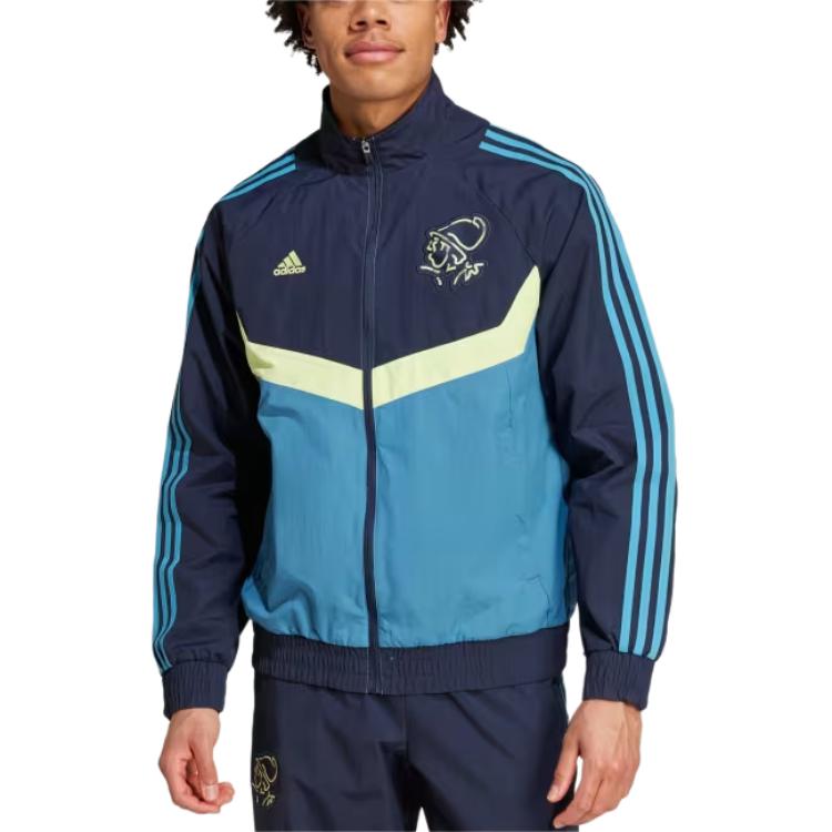 adidas Ajax Amsterdam SS24 Logo Striped Zip-Up Track Jacket Navy/White IT4210 圖 3