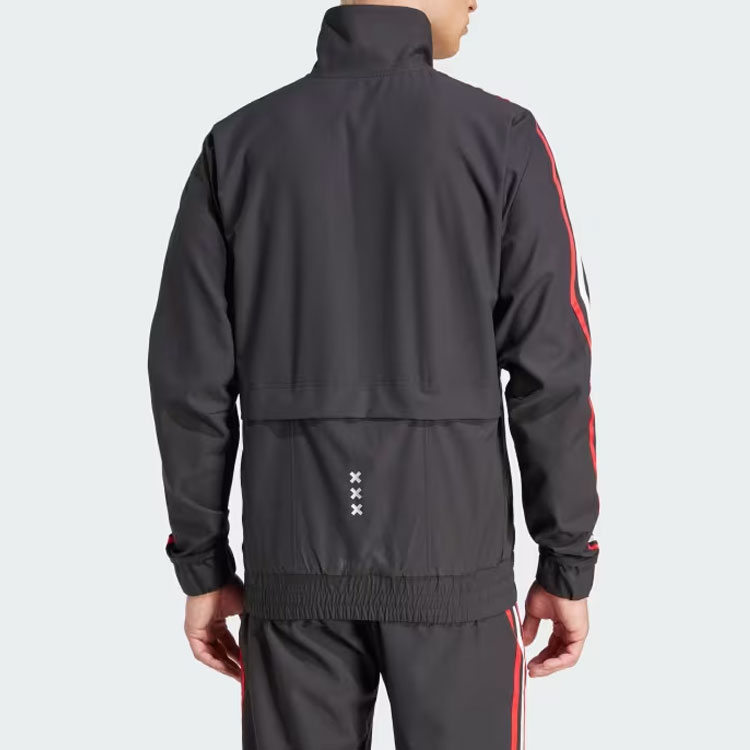 adidas Ajax Amsterdam Trackstand Graphic Jacket Black Casual Outerwear IN9079 圖 5