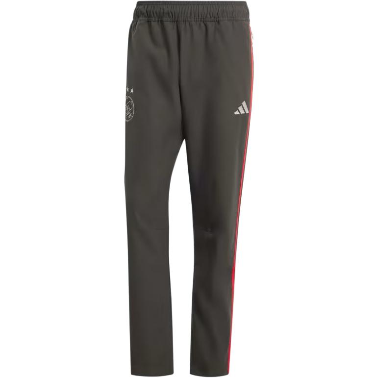 adidas Ajax Amsterdam Trackstand Pants Black Mid-Rise Football Pants. IN9074