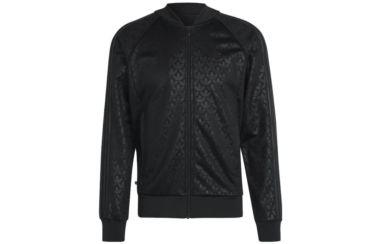 adidas All-Over Logo Long Sleeve Jacket Japanese Edition Black IL5146-JAPAN