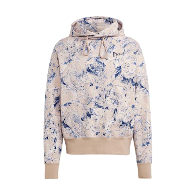 adidas All-Over Print Hoodie Silver Unisex Long-Sleeve HR6993
