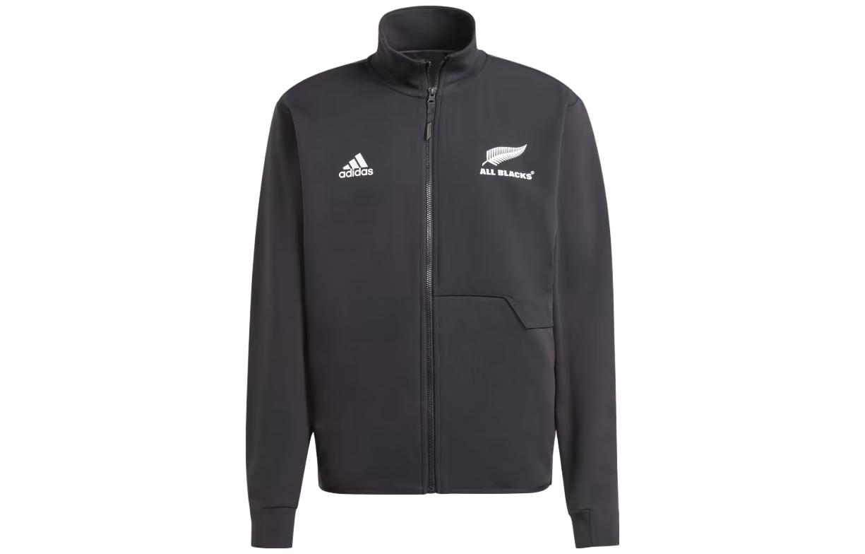 adidas All Blacks Rugby Anthem Jacket Black Long-Sleeve Track Jacket HZ9787