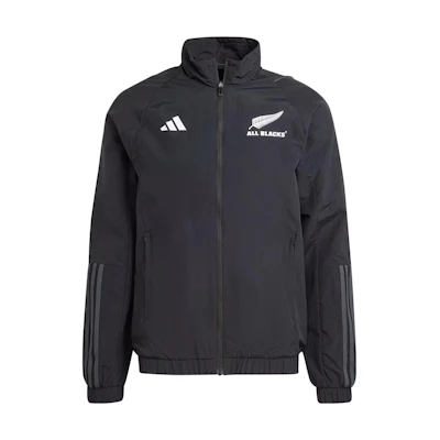 adidas All Blacks Rugby Black Logo Print Track Jacket Long Sleeve HZ4493