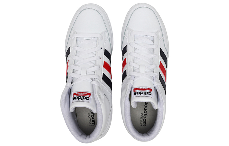 Shop adidas Cloudfoam All Court 耐磨防滑 中筒 板鞋 男款 黑白紅