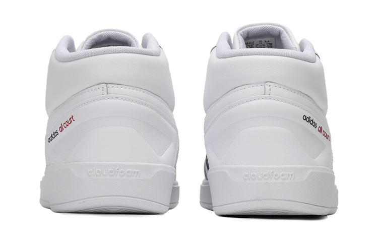 Purchase adidas Cloudfoam All Court 耐磨防滑 中筒 板鞋 男款 黑白紅