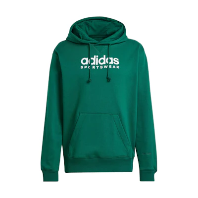 adidas All Szn Fleece Graphic Hoodie Green Logo Sweatshirt IJ9426