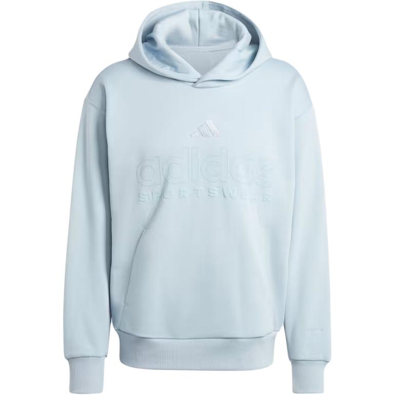 adidas All SZN Fleece Graphic Hoodie Magical Blue Soft Pullover IY6596