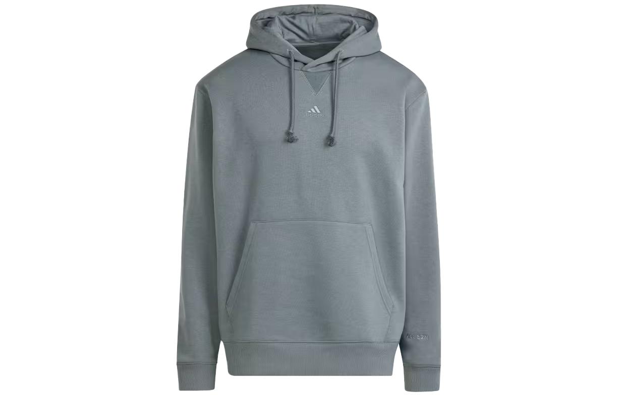 adidas All Szn Fleece Hoodie Long Sleeve Gray Pullover IX3959