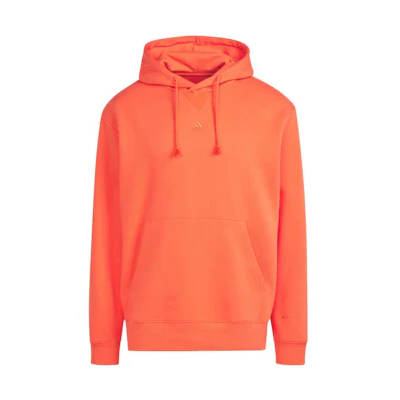 adidas All Szn Fleece Hoodie Orange Pullover with Drawstring IX3960