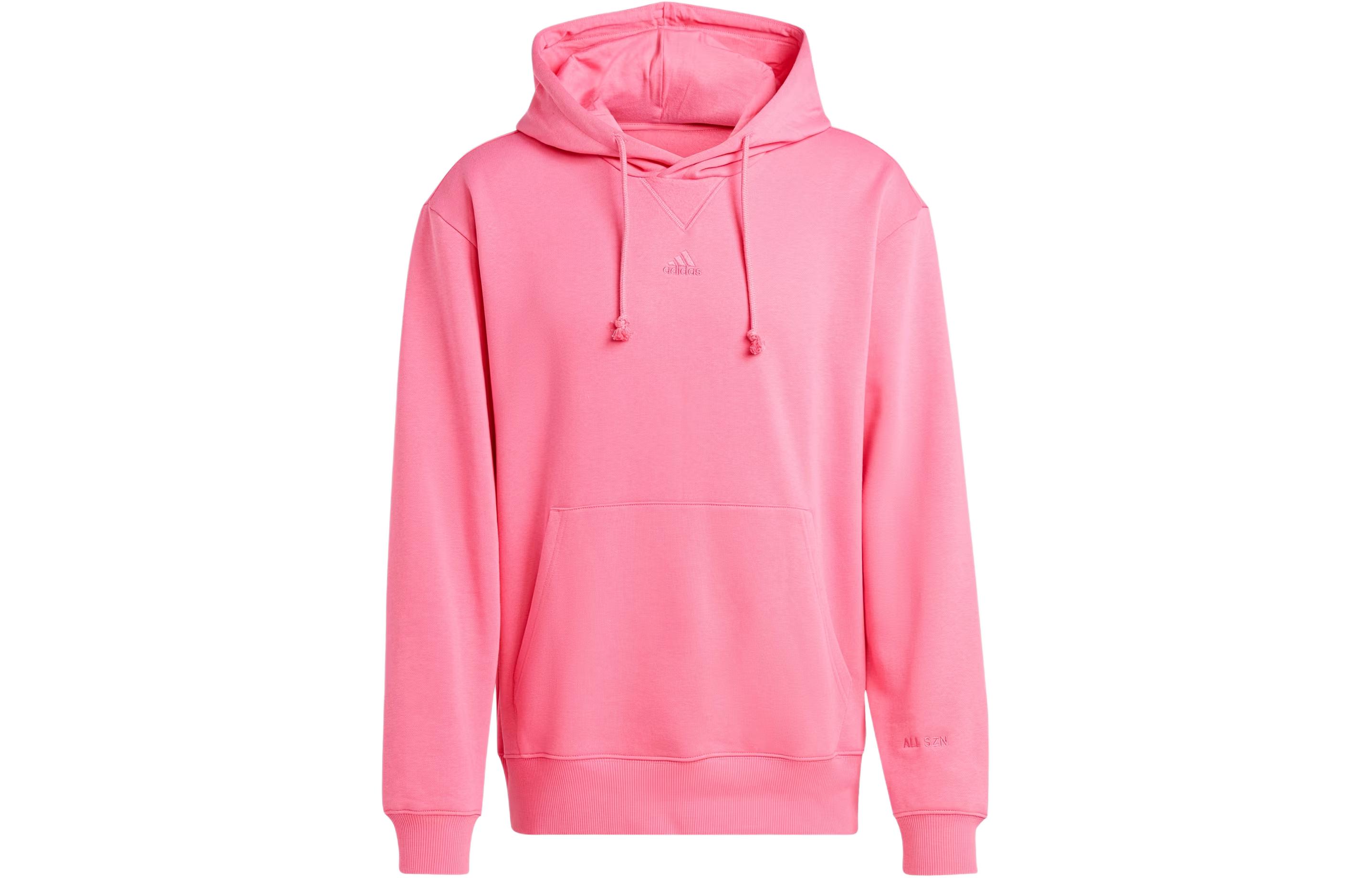 adidas All Szn Fleece Hoodie Solid Logo Pullover Pulse Magenta IX3957