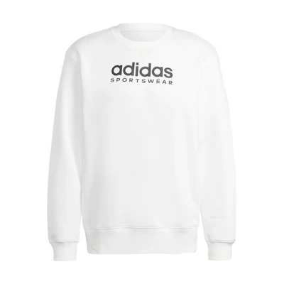 adidas All Szn Fleece Sweatshirt Logo Crewneck Pullover White IC9827