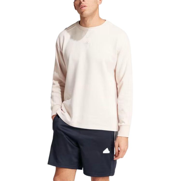 Lookbook アディダス オールシーズン フレンチテリー 3ストライプ ガーメント クルースウェット ライトパープル IR5255