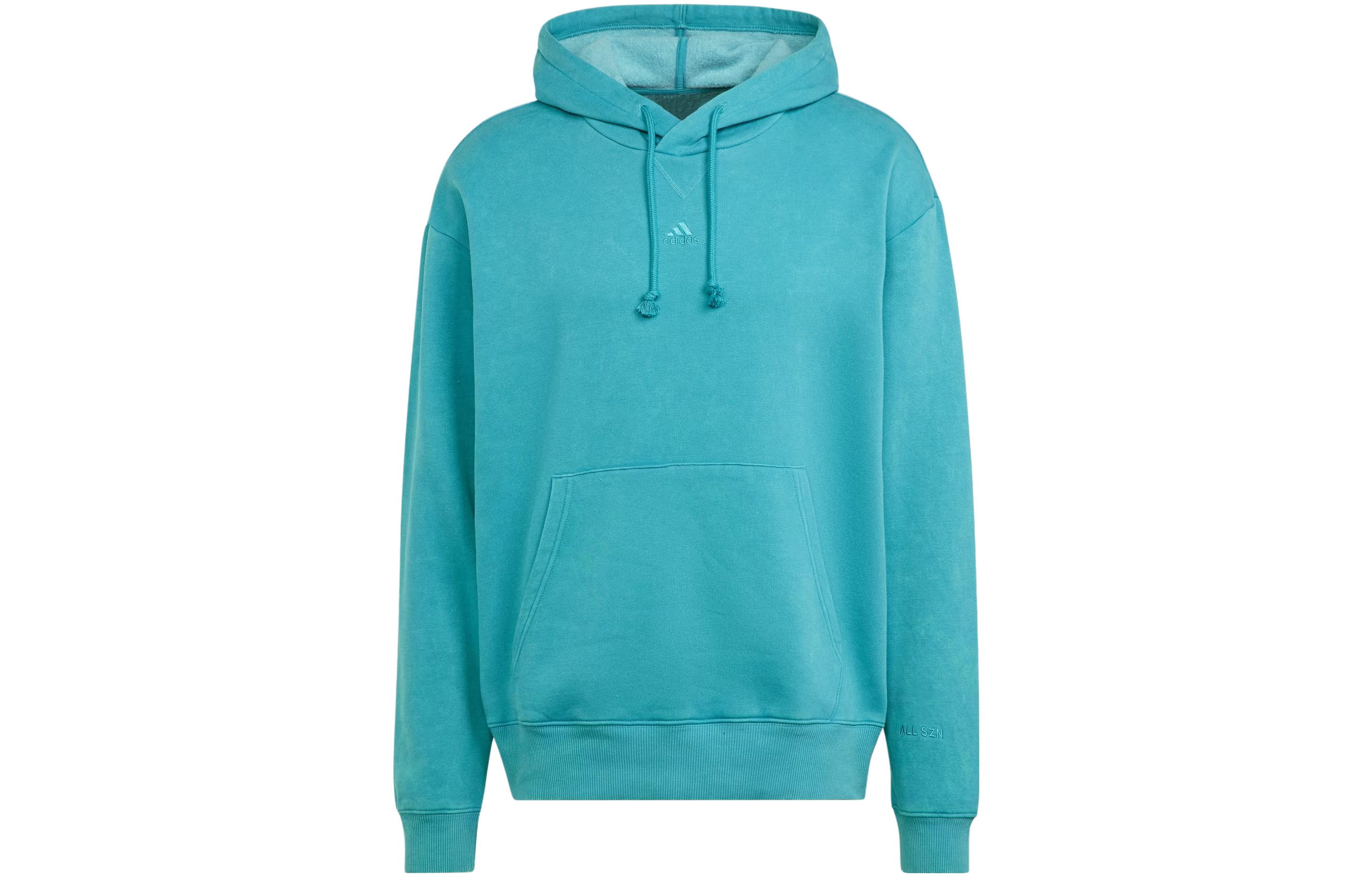 adidas All Szn Garment-Wash Hoodie Arctic Blue Water-Washed Effect IB4074