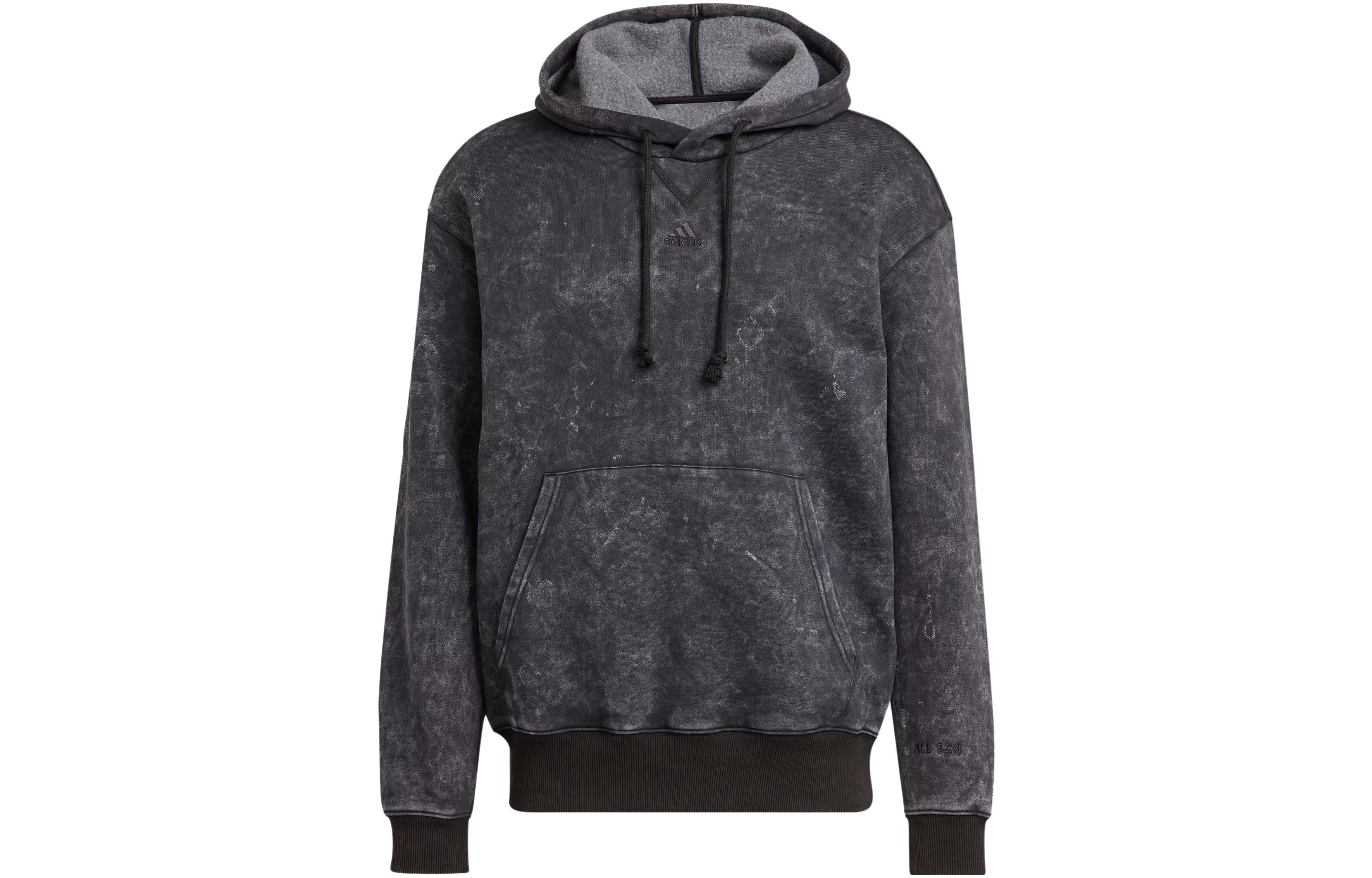 adidas All Szn Garment-Wash Hoodie Loose Fit - Black IJ6929