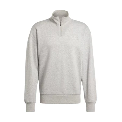 adidas All SZN Soft Comfort Pullover Half-Zip Sweatshirt Grey Melange - Men IY6551