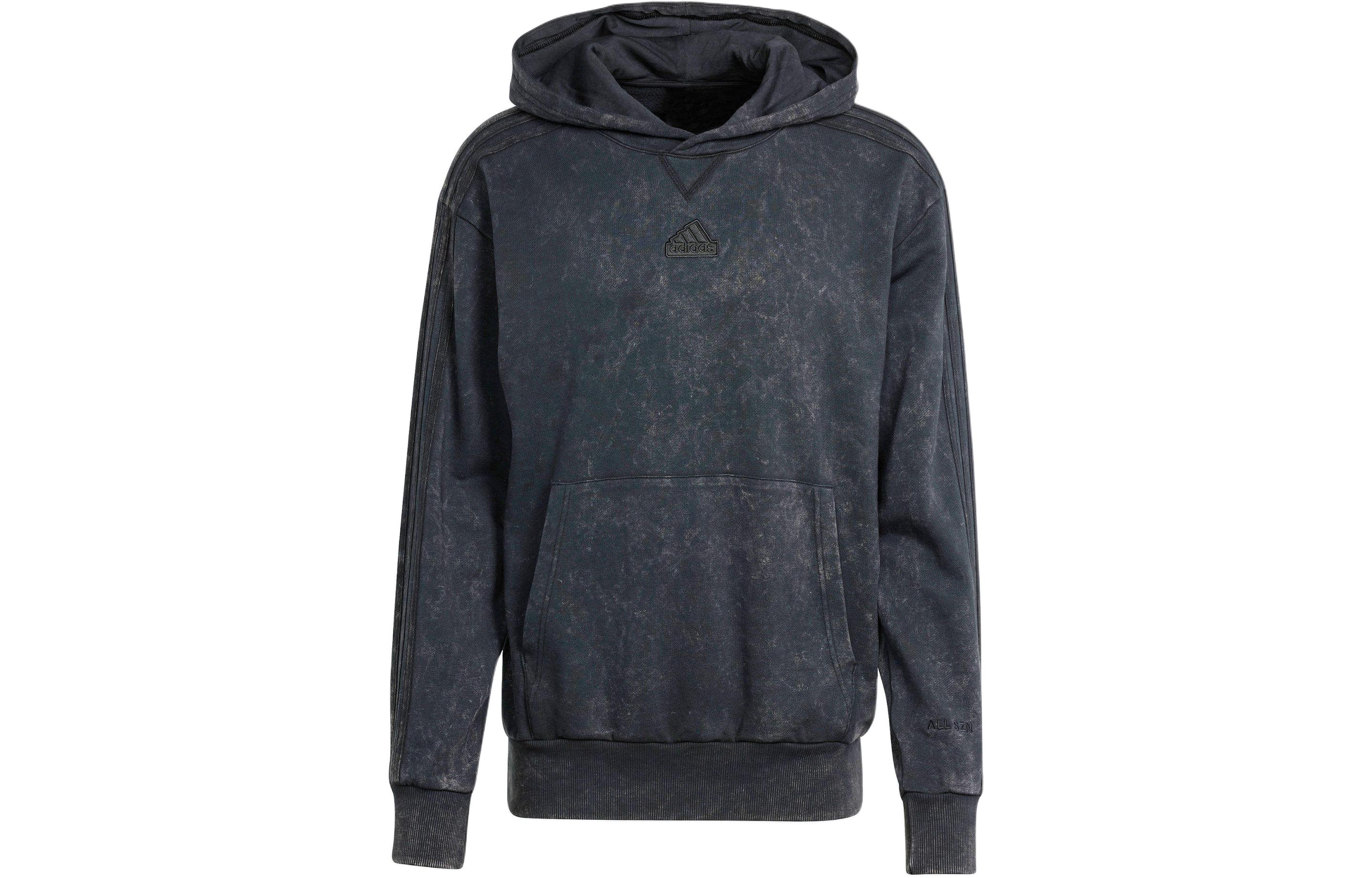 adidas All SZN Washed Logo Hoodie Black Long Sleeve IN3168