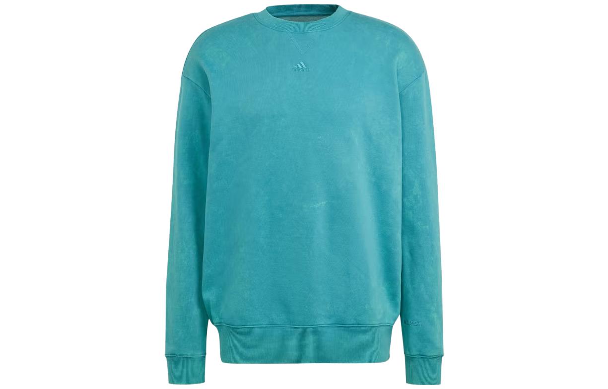 adidas All Szn Washed Loose Fit Long Sleeve Sweatshirt Arctic Blue - IB4073
