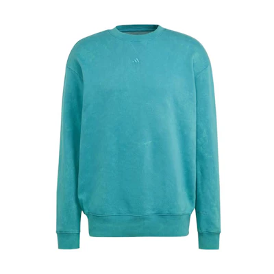 adidas All Szn Washed Loose Fit Long Sleeve Sweatshirt Arctic Blue - IB4073