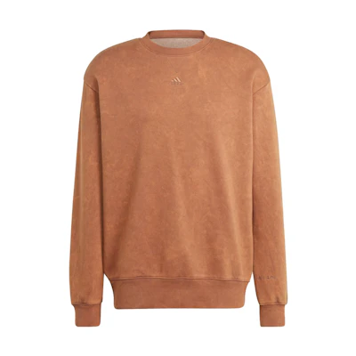 adidas All Szn Water-Washed Loose Fit Long Sleeve Sweatshirt Brown () IJ6927
