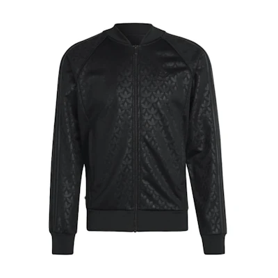 adidas Allover Logo Print Long-Sleeve Jacket - Black IL5146