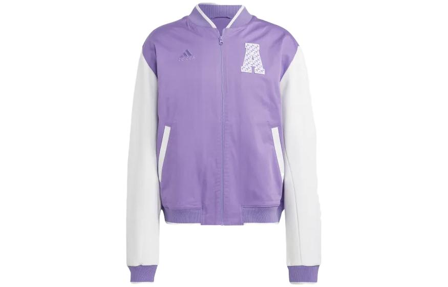 adidas Alphabet Patch Zip-Up Jacket Unisex Violet Purple IJ7280