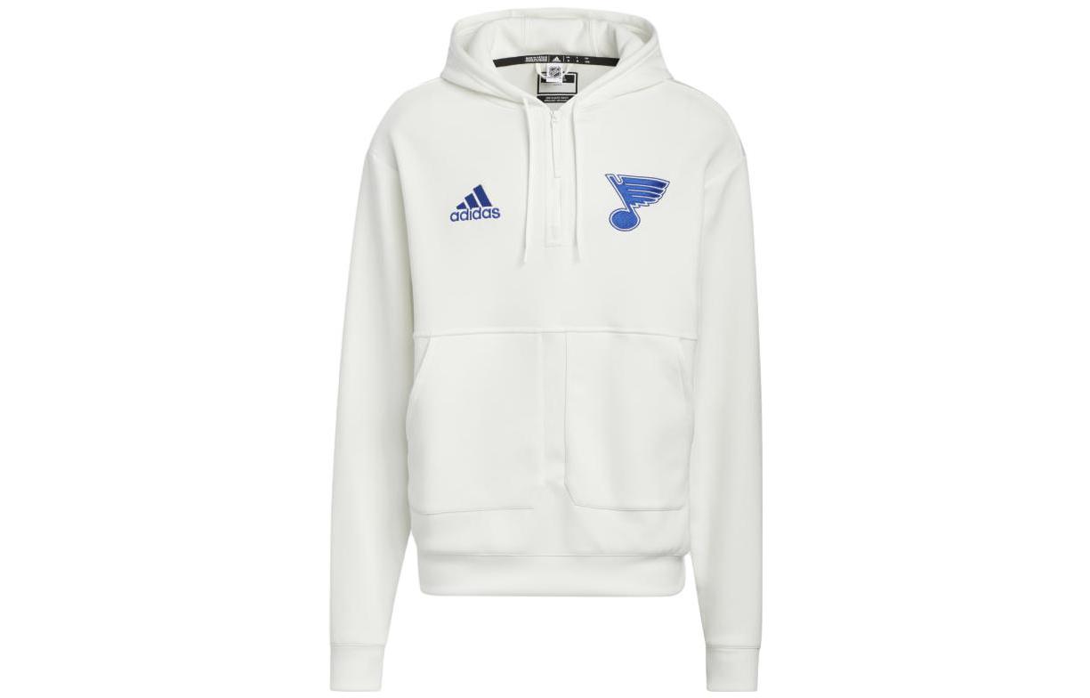 adidas Alphabet Print Drawstring Hoodie Unisex White HP1686