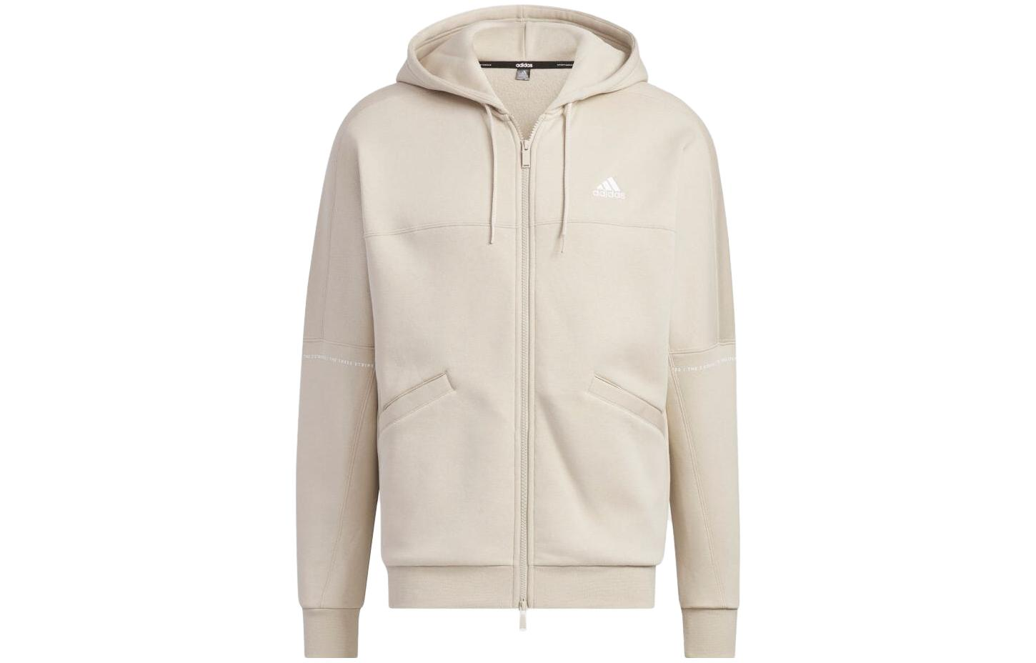 adidas Alphabet Print Loose Fit Hoodie Jacket Japan Edition Off-White Unisex IK7358-JAPAN