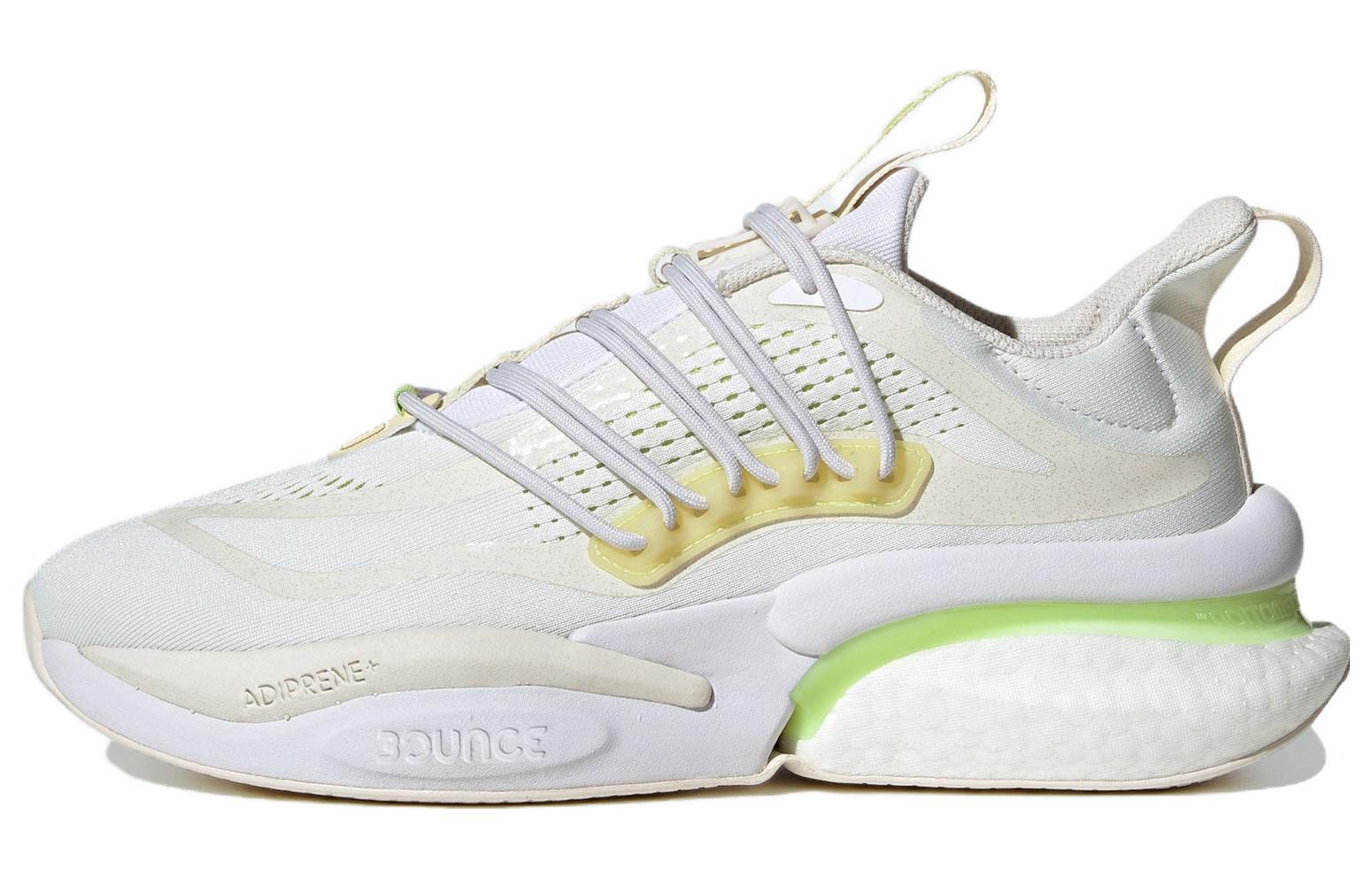 adidas AlphaBoost V1 Running Shoes 'White Yellow' IG3072