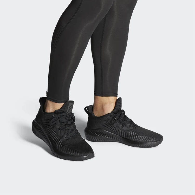 Cheap adidas Alphabounce+ 3 'Triple Black' Hitam Penuh EG1391