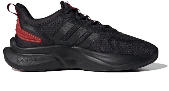 adidas Alphabounce+ 圓頭繫帶 減震耐磨 低筒 跑步鞋 男女同款 黑紅 Order adidas Alphabounce+ 圓頭繫帶 減震耐磨 低筒 跑步鞋 男女同款 黑紅