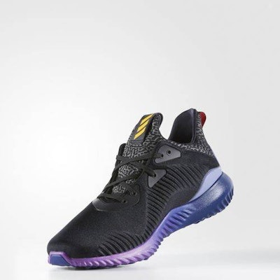 Adidas alphabounce black and top purple