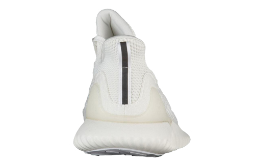 Shop adidas Alpha Bounce 編織跑步鞋 男女同款 白